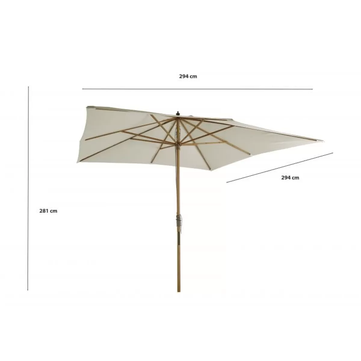 Beau Rivage Parasol En Bois Moana Beige^ Parasols Et Tonnelles