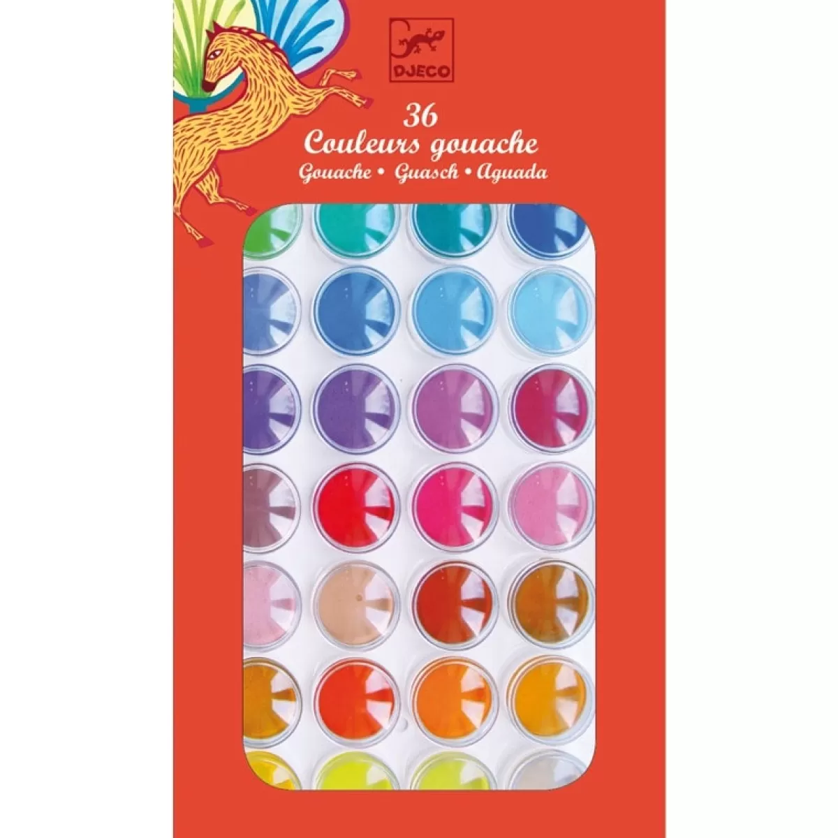 Djeco 36 Pastilles Gouache +6Y Les Couleurs Dj Flash Sale